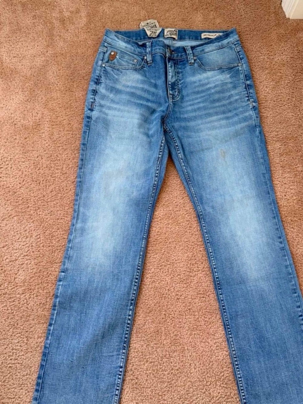 Moon & Shore Men's Slim Straight Jeans — Light Blue